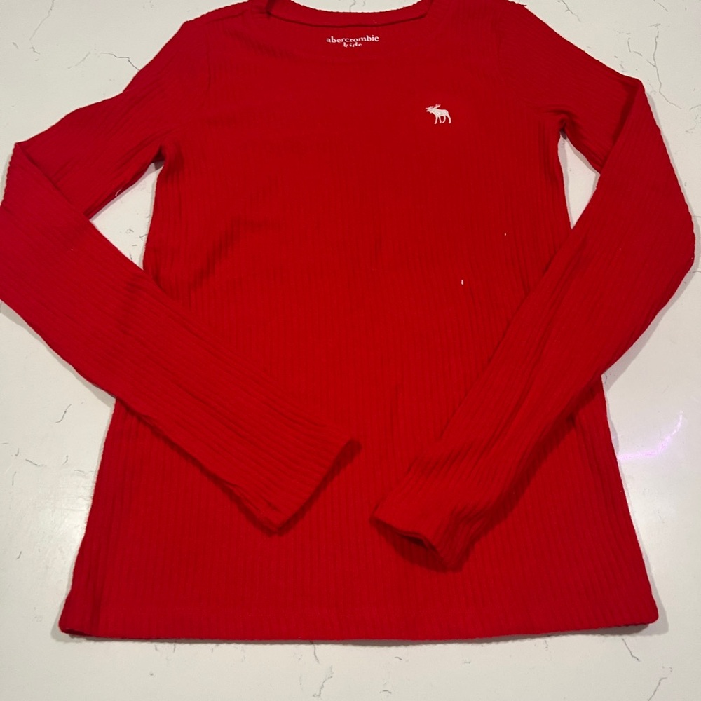 Abercrombie Kids Bright Red Ribbed Top